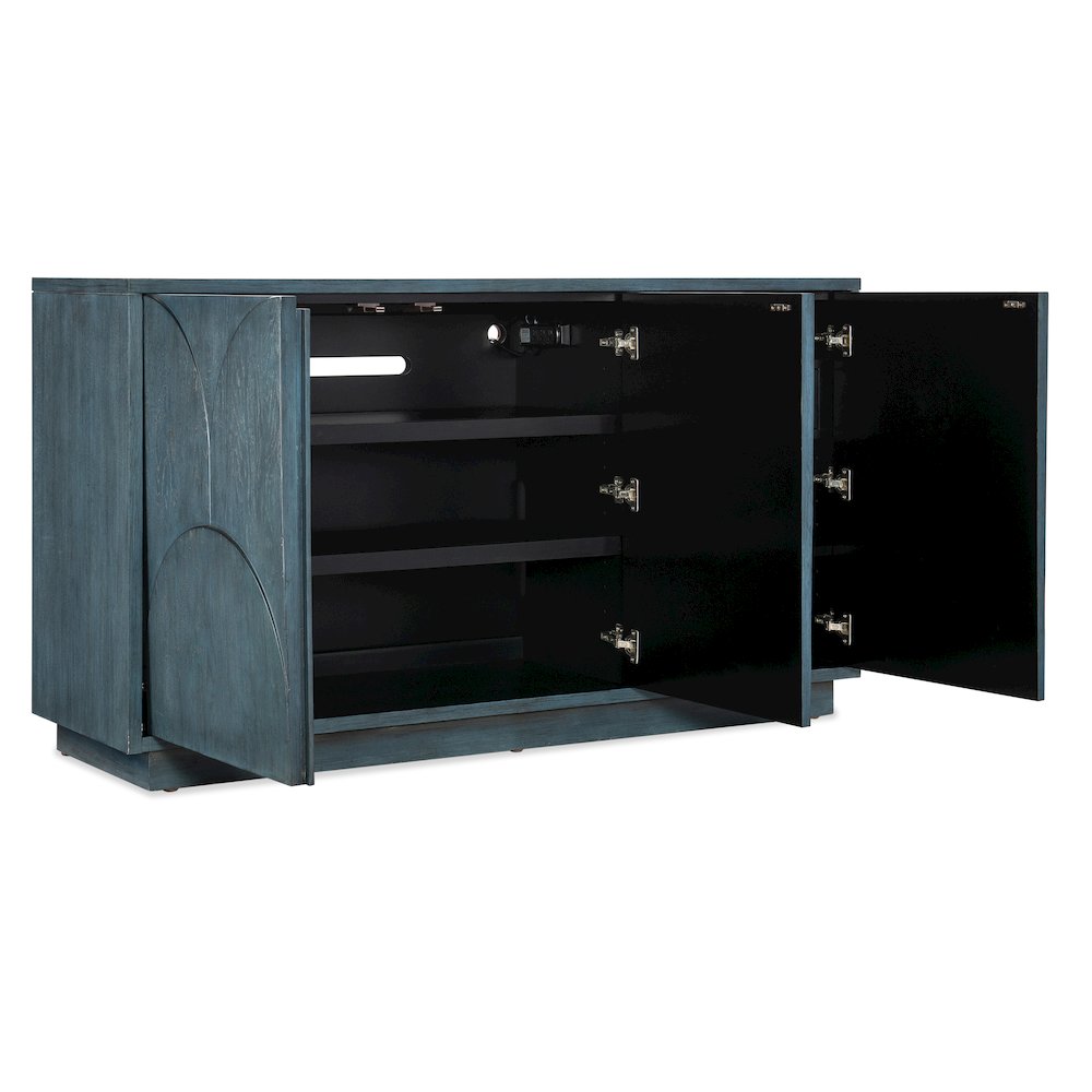 Melange Round Valley Three Door Entertainment Credenza