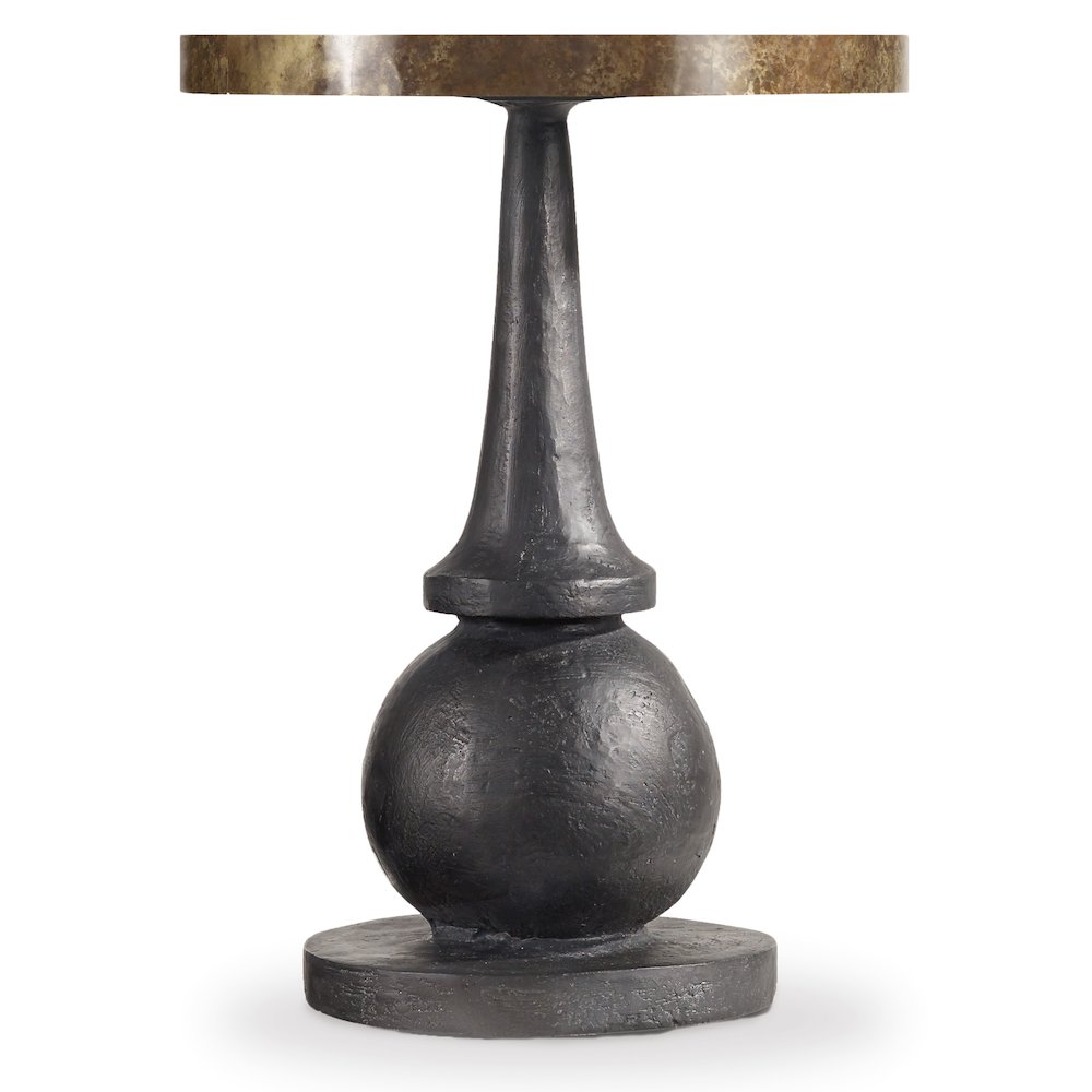 Hooker Furniture Curata Accent End Table in Black and Washed Brass