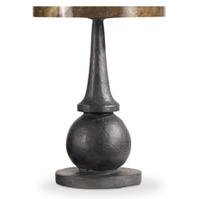 Hooker Furniture Curata Accent End Table in Black and Washed Brass