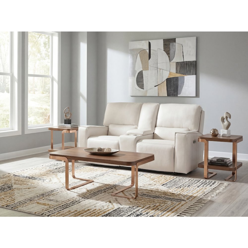 Miles Zero Gravity Console Loveseat with Power Recline & Power Headrest