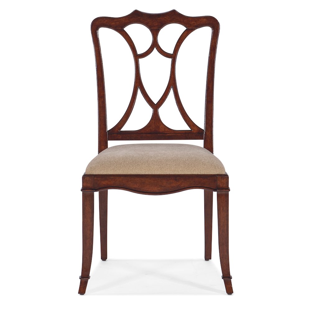 Hooker Furniture Charleston Fabric Upholstered Side Chair in Cherry Brown