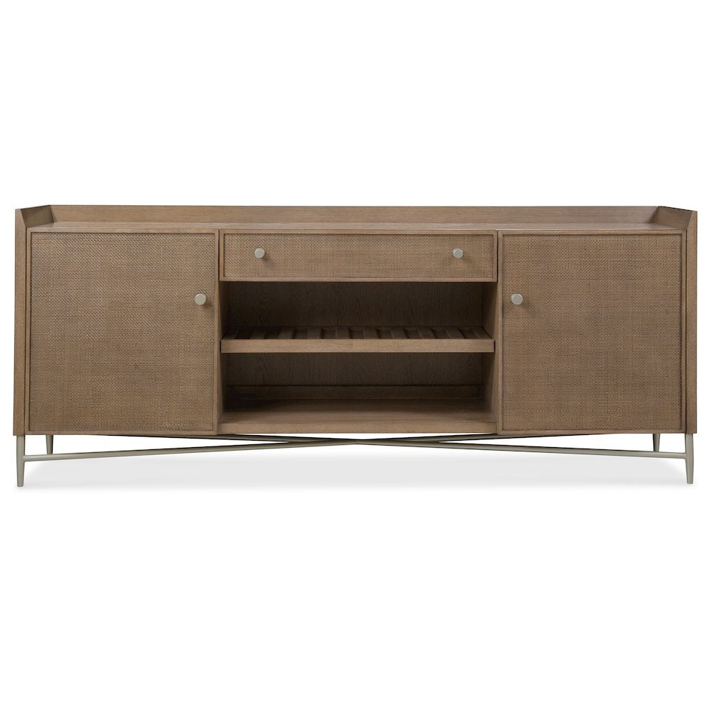 Sonnet Media Credenza in Medium Brown Wood by Hooker Furnishings
