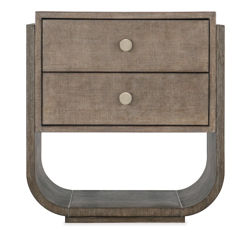 Modern Mood Two Drawer Wood Nightstand in Brown by Hooker Furniture