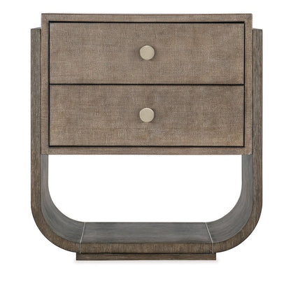 Modern Mood Two Drawer Wood Nightstand in Brown by Hooker Furniture