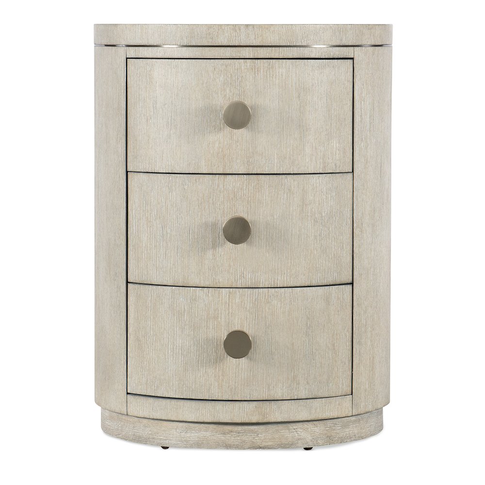 Modern Mood Round Wood Nightstand in Natural by Hooker Furniture