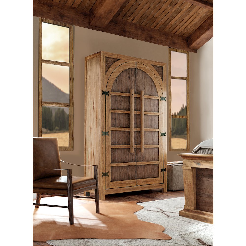 Hooker Furniture Big Sky Veneers and Solid Wood Wardrobe in Brown