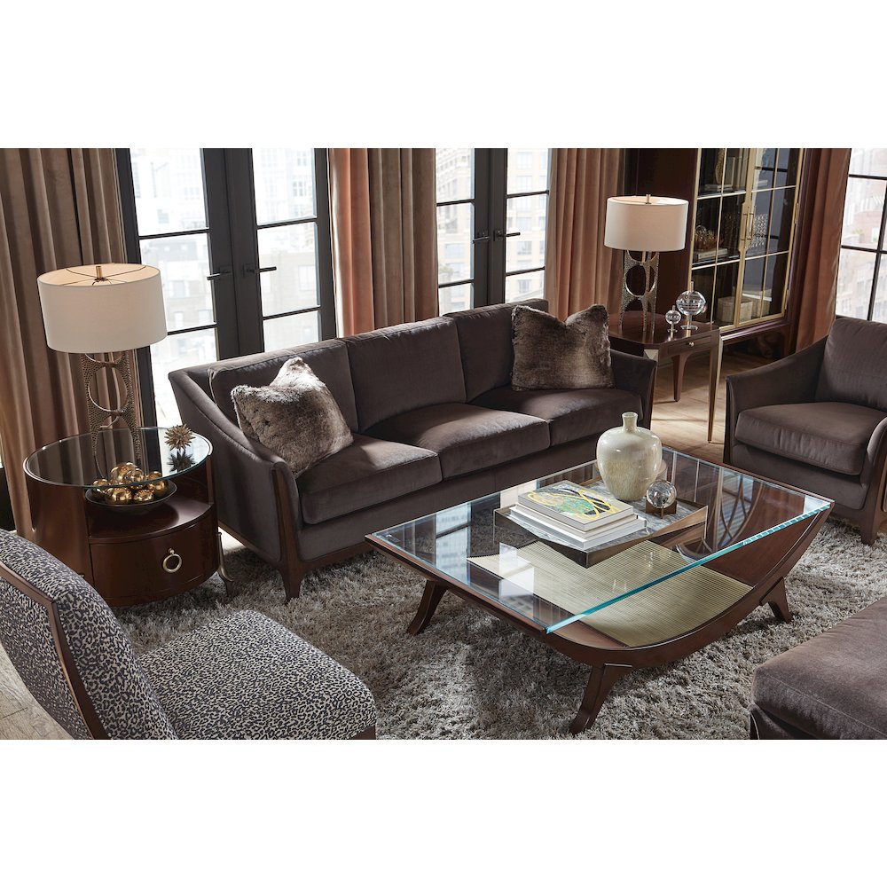 Sophia Fabric Chair with Brown Wooden Legs by Hooker Furniture