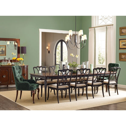 Charleston Upholstered Host Chair in Green Fabric by Hooker Furniture