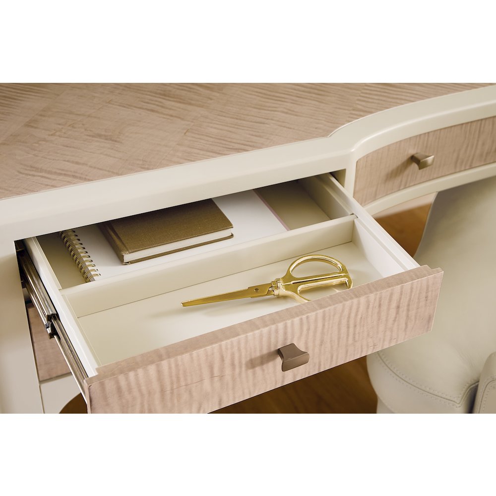 Hera Writing Desk in Cream Colored Wood by Hooker Furnishings