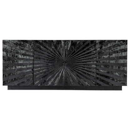 Commerce & Market Open Space Wood Entertainment Console in Black by Hooker