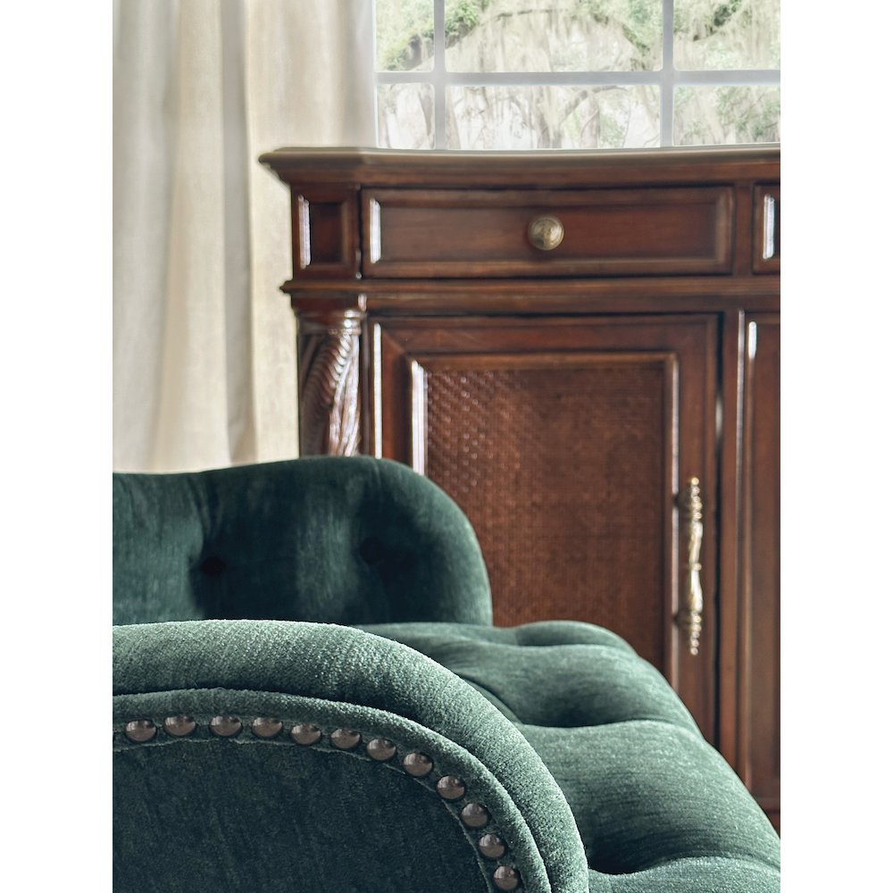 Charleston Upholstered Host Chair in Green Fabric by Hooker Furniture
