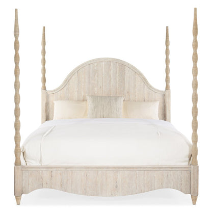 Hooker Furniture Serenity Jetty Cal King Poster Bed in White Wood