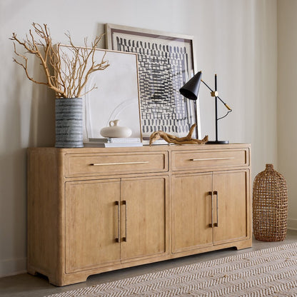 Retreat Buffet in Beige w/ Stone Inlay by Hooker Furniture