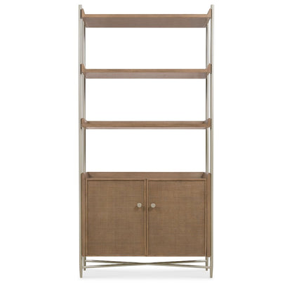 Sonnet Bookcase with Storage in Medium Brown Wood by Hooker Furnishings