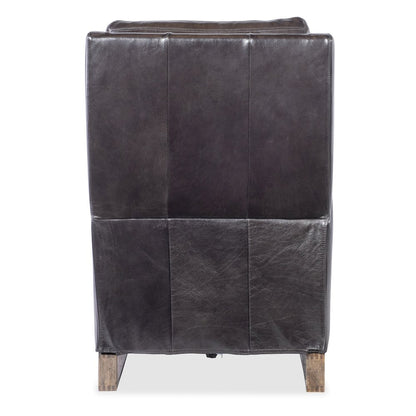 Relic Power Recliner w/Power Headrest in Black Leather by Hooker Furnishings