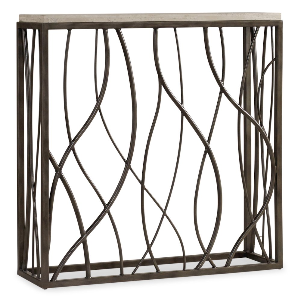 Hooker Furniture Thin Metal Console Table in Cream