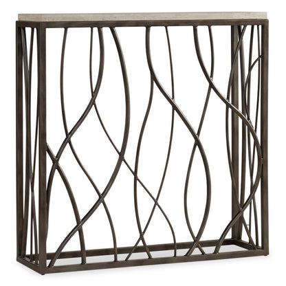 Hooker Furniture Thin Metal Console Table in Cream