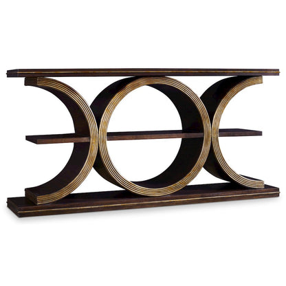 Melange Presidio Console Table in Dark Walnut Wood Finish by Hooker Furniture