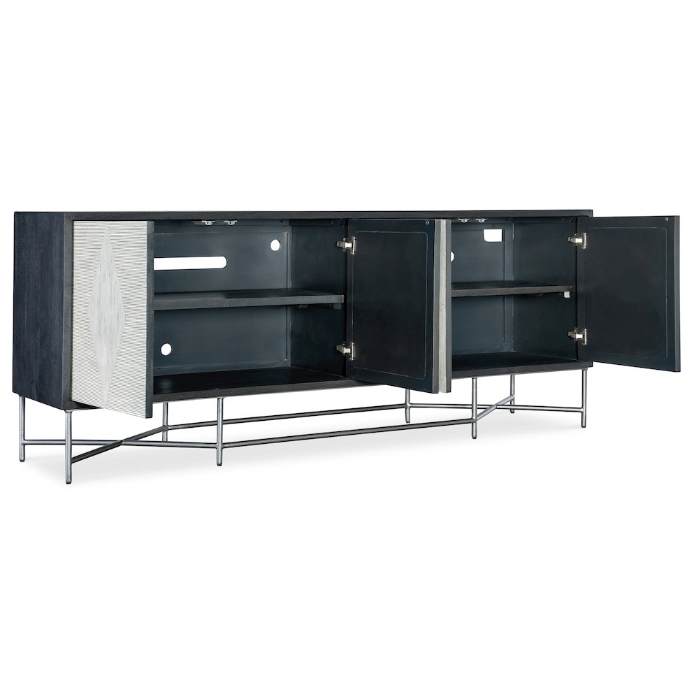 Hooker Furniture Commerce and Market Fine Lines Wood Credenza in White