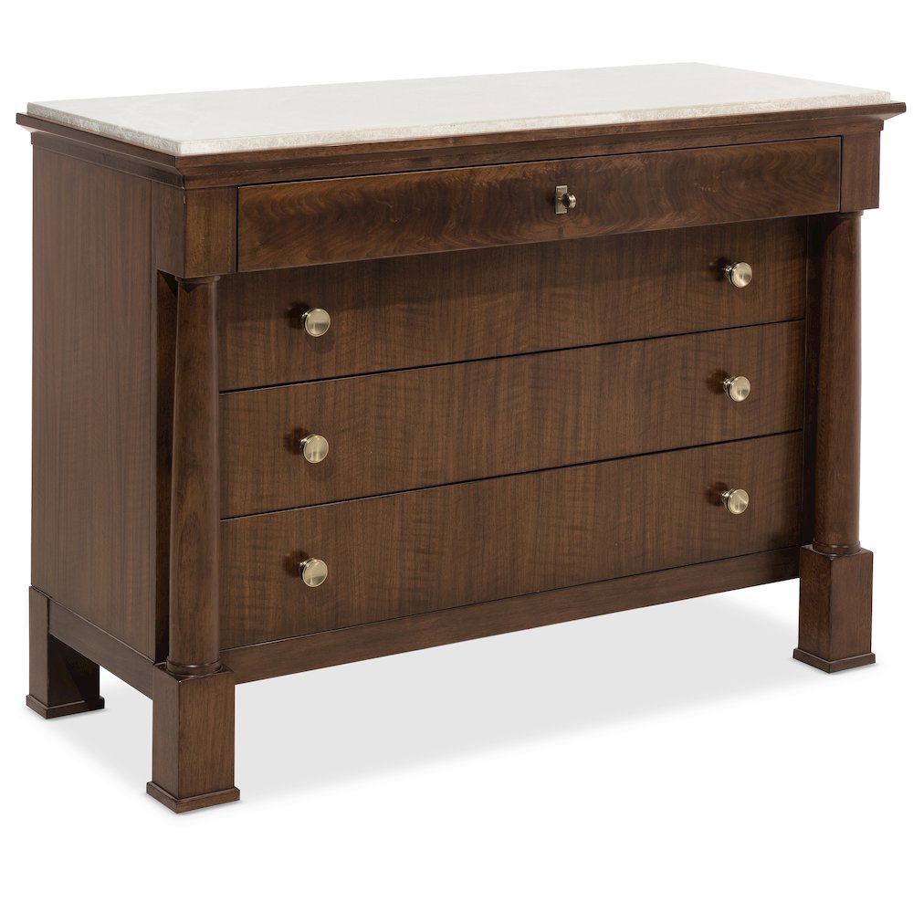 Archives Four-Drawer Chest in Dark Natural Wood Finish by Hooker Furnishings