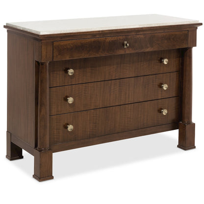 Archives Four-Drawer Chest in Dark Natural Wood Finish by Hooker Furnishings