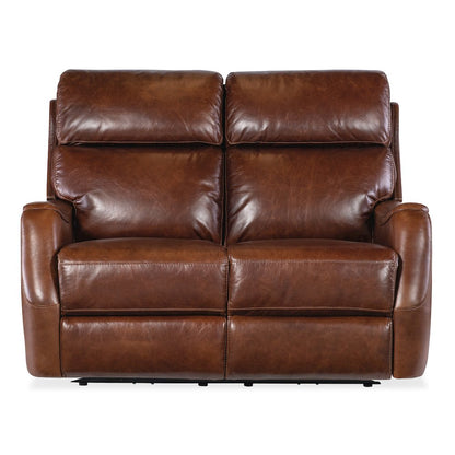Harlan Zero Gravity Power Loveseat in Brown by Hooker Furniture