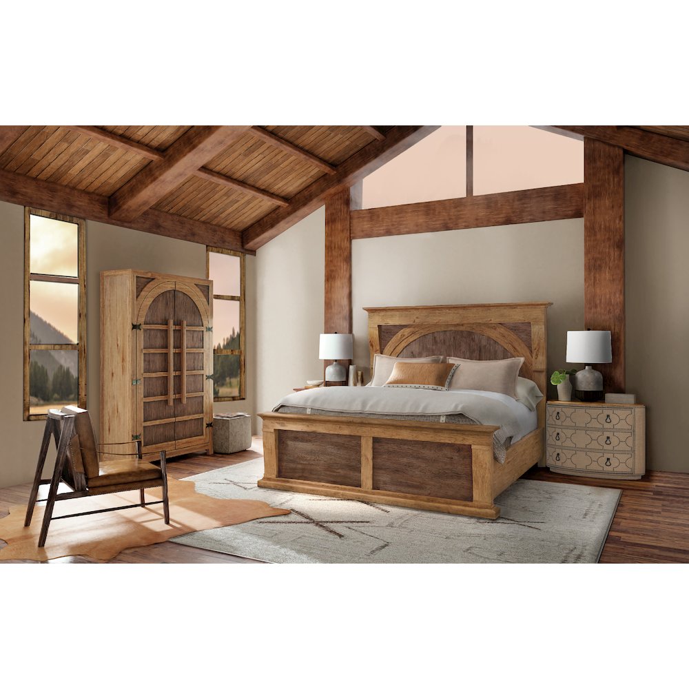 Hooker Furniture Big Sky Veneers and Solid Wood Wardrobe in Brown