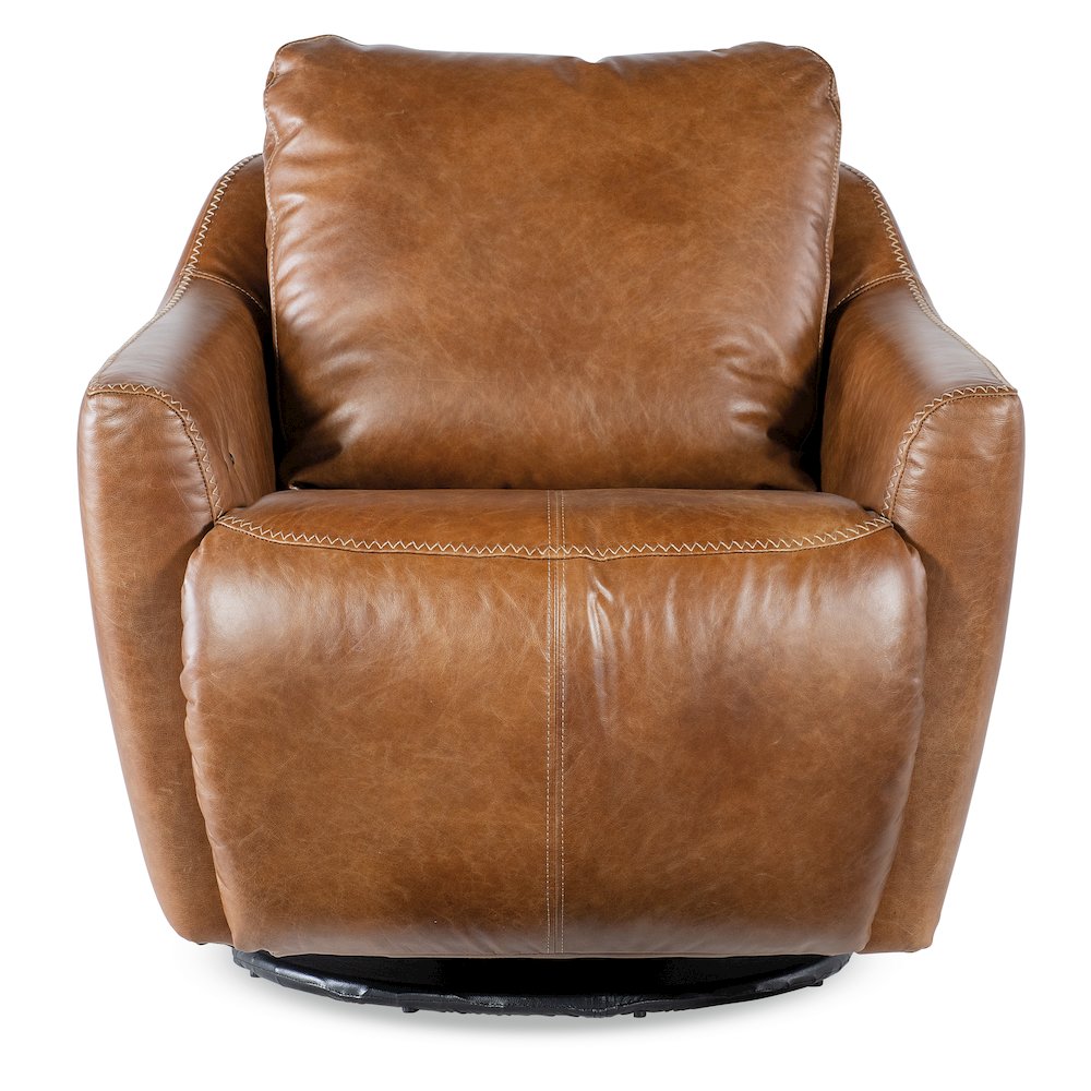 Beau Swivel w/Power Footrest in Brown Leather by Hooker Furnishings