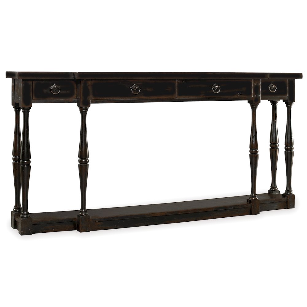 Sanctuary Four-Drawer Thin Console - Ebony