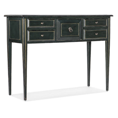 Hooker Furniture Charleston 5-Drawer Traditional Wood Console Table in Green