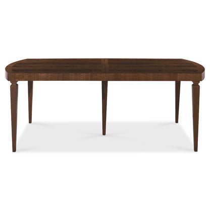 Archives Rectangle Dining Table w/ Two 20 in. Leaves in Dark Natural Wood Finish