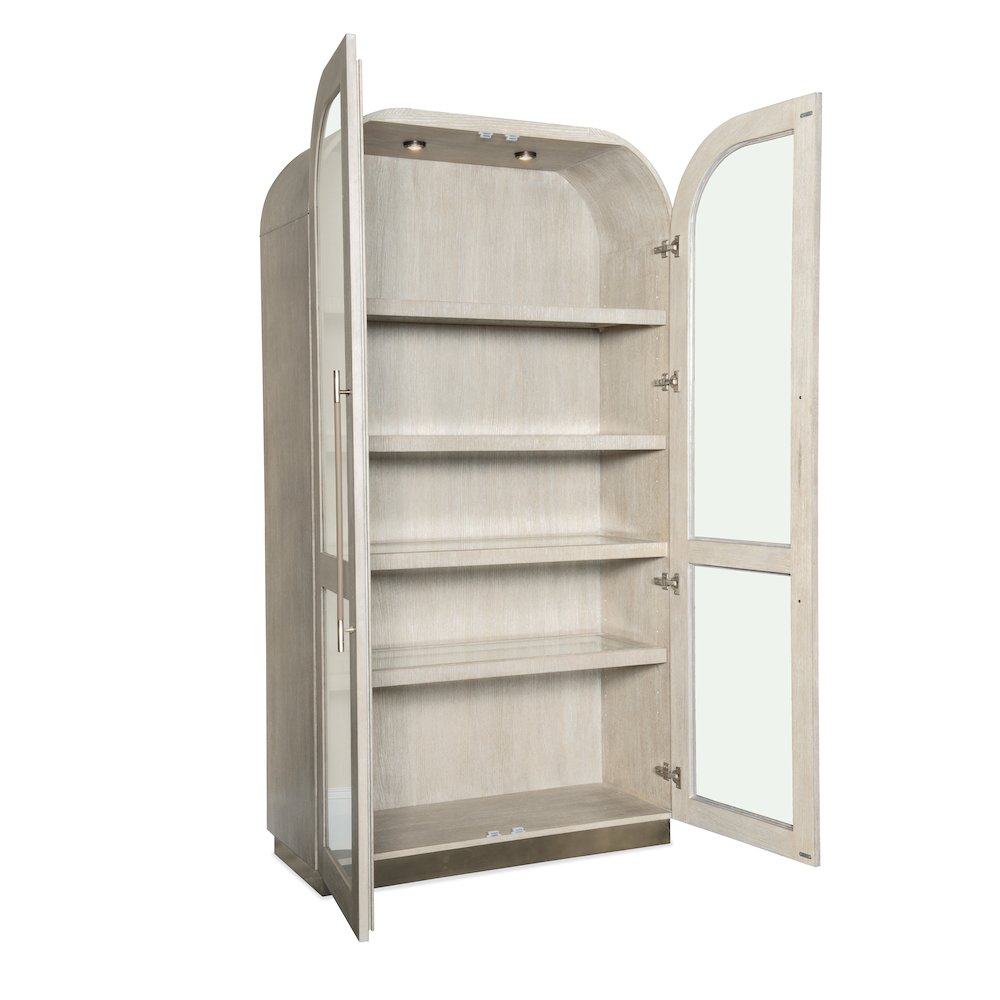 Modern Mood Wood-Framed Display Cabinet in Natural by Hooker Furniture