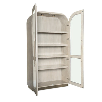 Modern Mood Wood-Framed Display Cabinet in Natural by Hooker Furniture