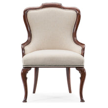 Hooker Furniture Charleston Fabric Upholstered Arm Chair in Cherry Brown