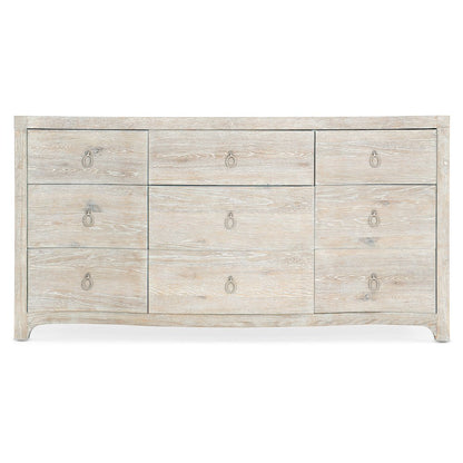 Serenity Harbour Nine Drawer Dresser in Natural Wood Finish by Hooker Furniture