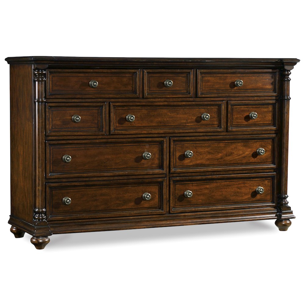 Hooker Furniture Leesburg 10 Drawer Dresser in Mahogany