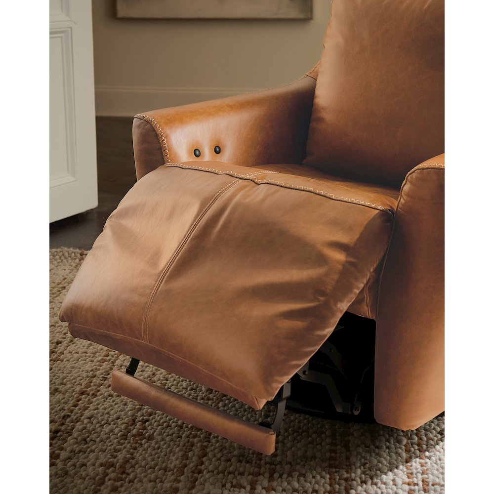 Beau Swivel w/Power Footrest in Brown Leather by Hooker Furnishings