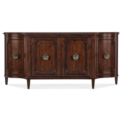 Charleston Four-Door Wood Buffet in Cherry Brown by Hooker Furniture