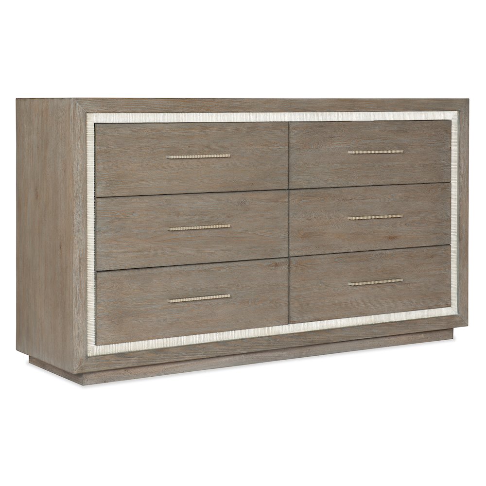 Hooker Furniture Serenity Mainstay 6-Drawer Dresser - Gray Washed Oak/Light Gray
