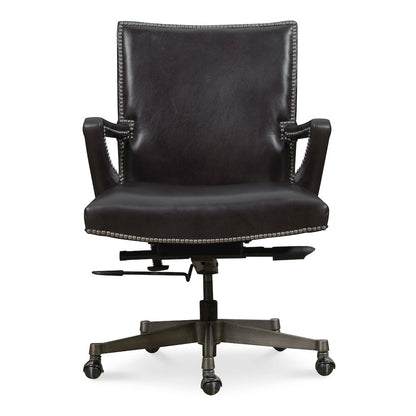 Phoenix Executive Swivel Tilt Chair with Black Leather by Hooker Furnishings