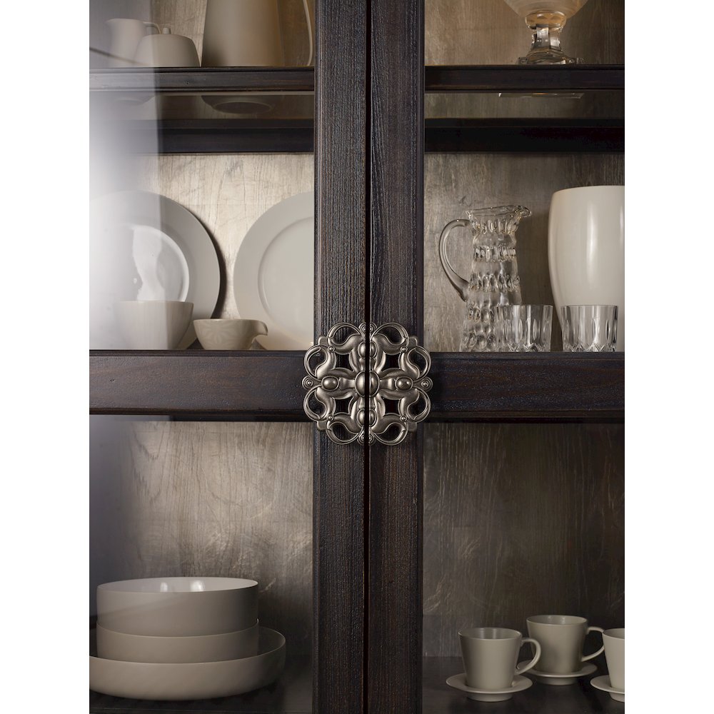 Sanctuary Glass Bunching Curio in Black Antiqued Oak Finish by Hooker Furniture