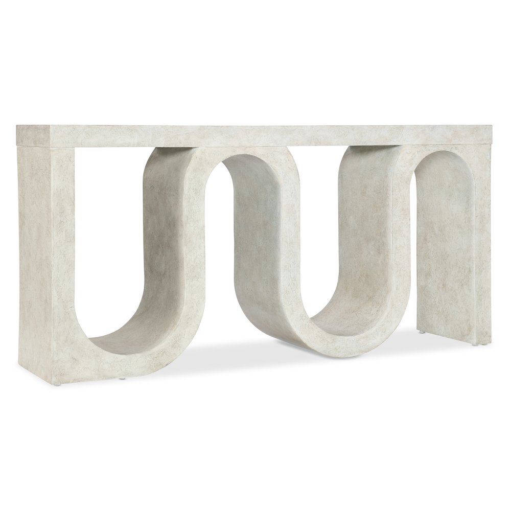 Hooker Furniture Melange Snaked Console Table in Cream Textured