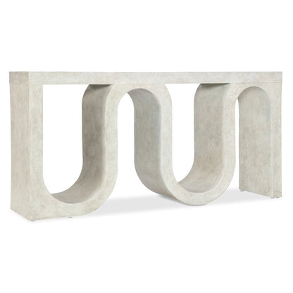 Hooker Furniture Melange Snaked Console Table in Cream Textured