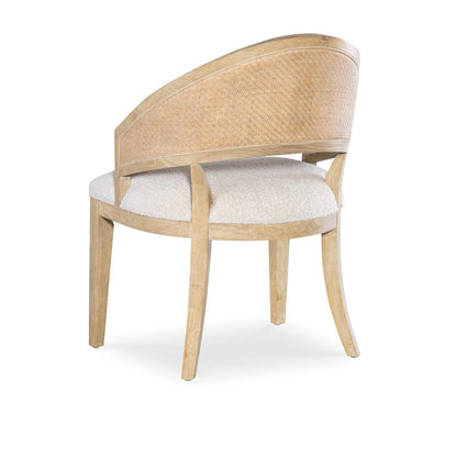 Retreat Cane Barrel Back Fabric Upholstered Chair in Beige by Hooker Furniture