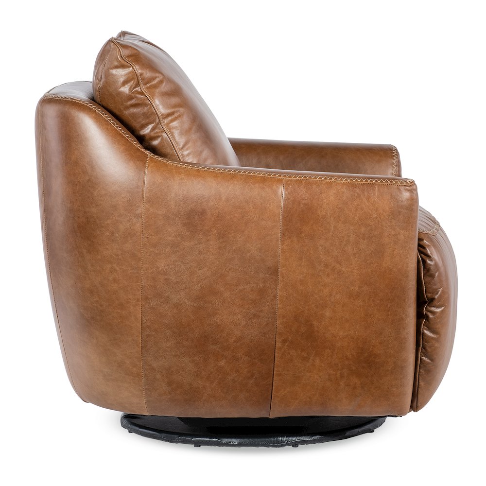 Beau Swivel w/Power Footrest in Brown Leather by Hooker Furnishings