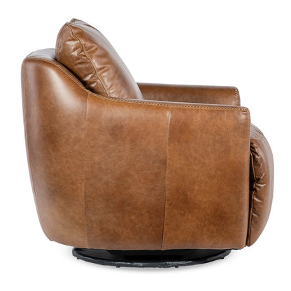 Beau Swivel w/Power Footrest in Brown Leather by Hooker Furnishings
