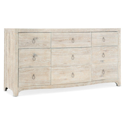 Serenity Harbour Nine Drawer Dresser in Natural Wood Finish by Hooker Furniture