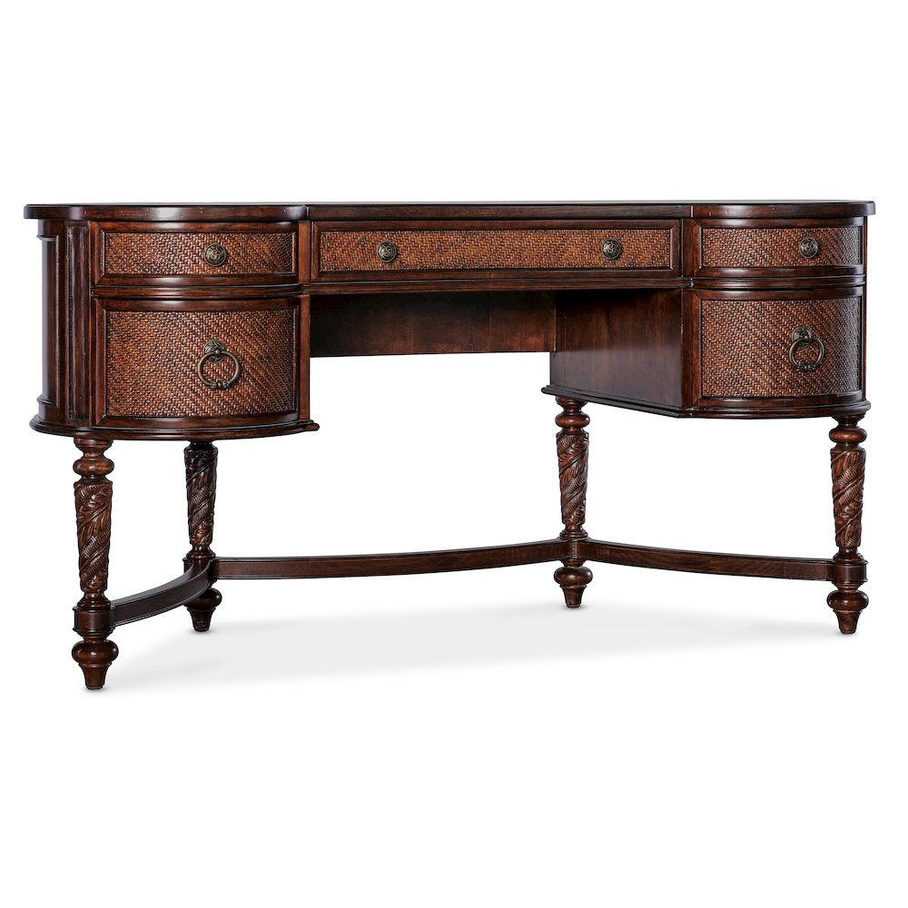 Charleston Wood Kidney Writing Desk in Brown by Hooker Furniture