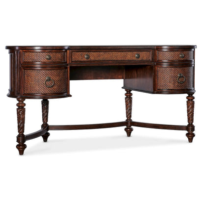 Charleston Wood Kidney Writing Desk in Brown by Hooker Furniture