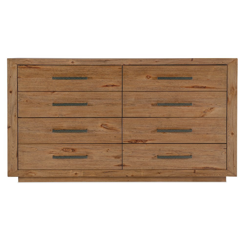 Hooker Furniture Big Sky Wood Eight Drawer Dresser in Brown Finish